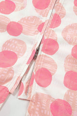 Pink Polka Dot Smocked Waist Midi Dress | Dress In Beauty