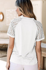 Lace Raglan Sleeve Tee