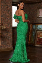 Sequins One Shoulder Slits Long Dress | Dress In Beauty