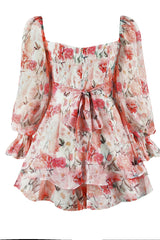 Flora Shirred Sleeves Romper