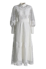 Charlotte Puff Sleeve Lace Maxi Dress | Dress In Beauty