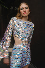 Mirror-Embellished Cutout Dress | Dress In Beauty