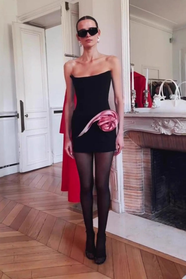 Strapless Appliquéd Cady Bustier Mini Dress | Dress In Beauty