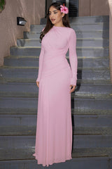 Casey Asymmetric Ruched Bodice Maxi Dress