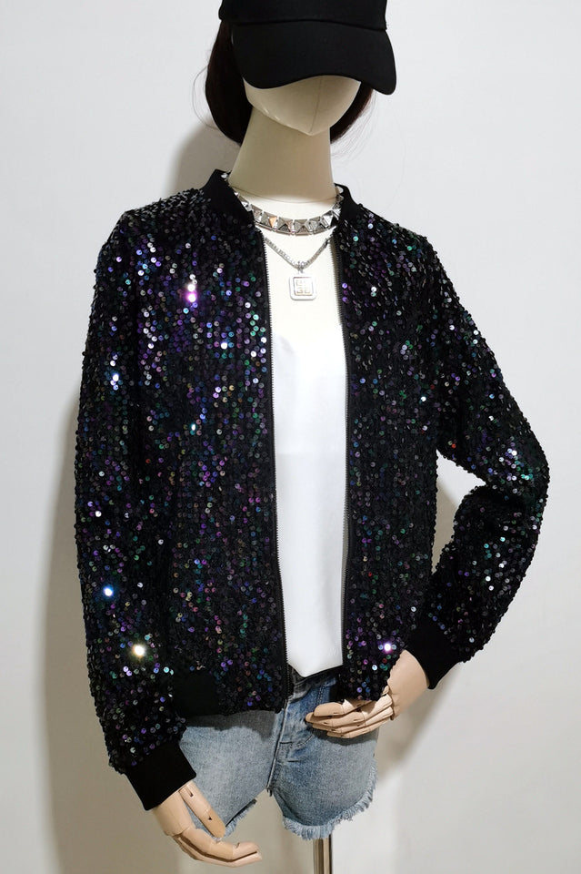 All Eyes on You Sequin Bomber Jacket | Dress In Beauty