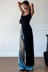 Diagonal Hem Maxi Top