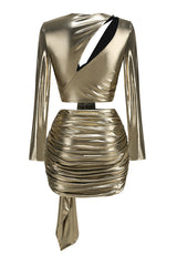 Radiance Metallic Tie Knot Top + Skirt Set | Dress In Beauty