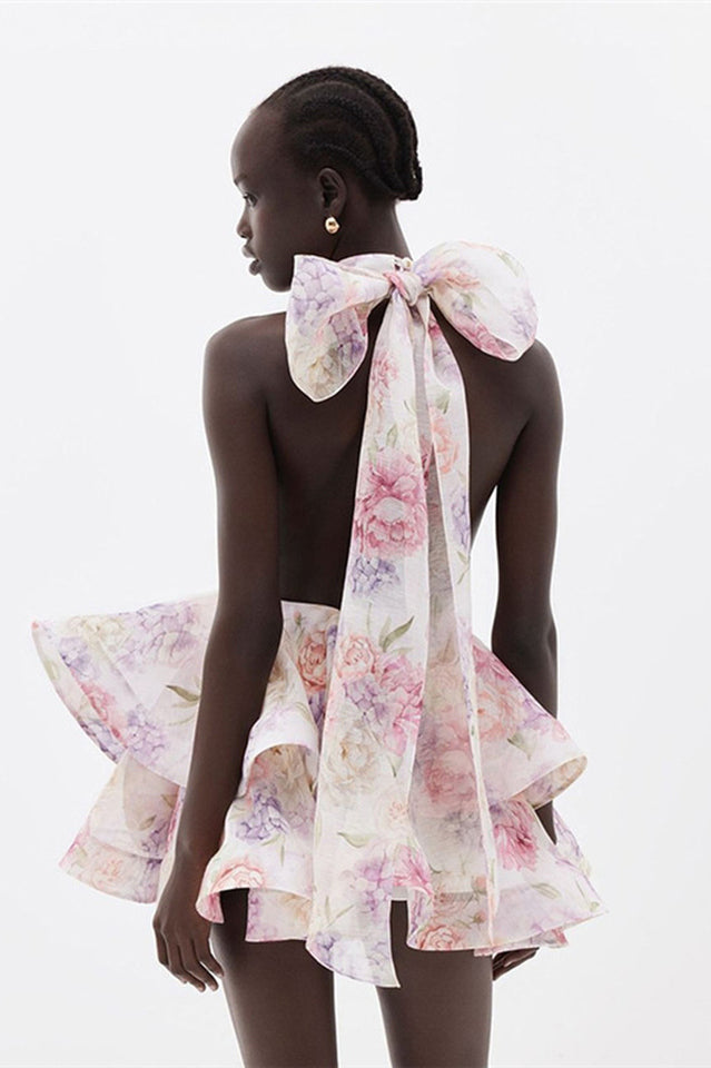 Marissa Oversized Bow Tiered Mini Dress | Dress In Beauty