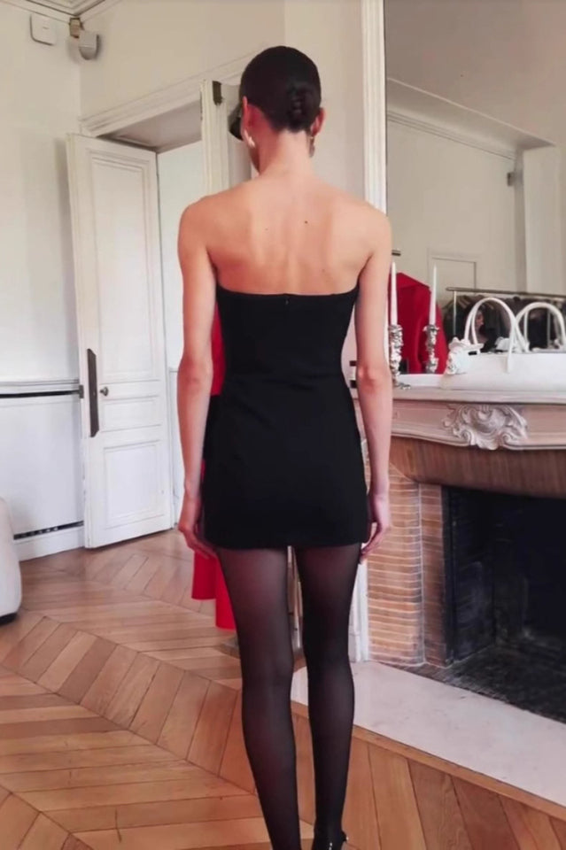 Strapless Appliquéd Cady Bustier Mini Dress | Dress In Beauty