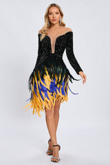 Moonlit Feather Gown