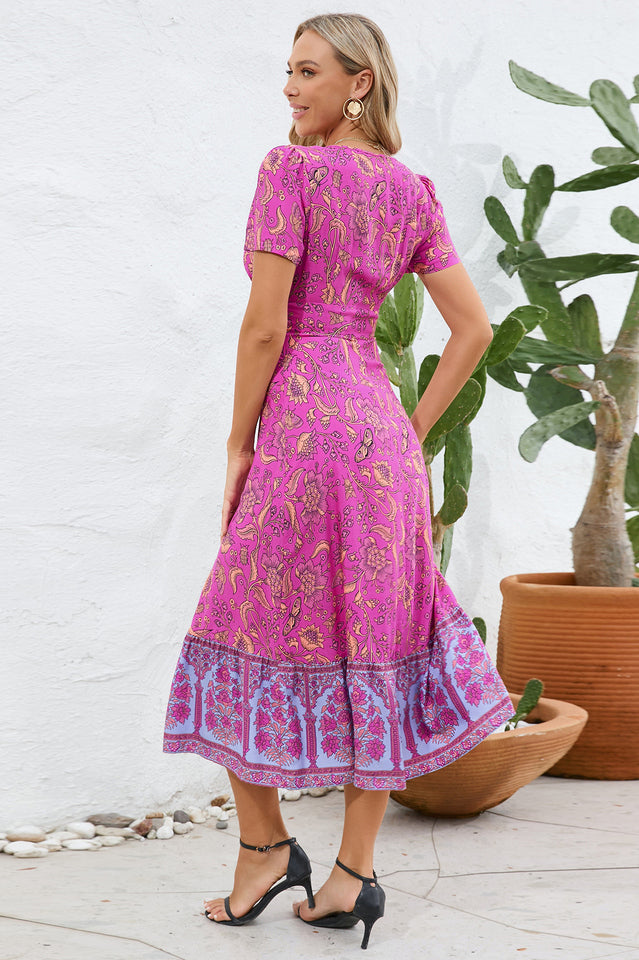 Kamoni Floral Print Boho Maxi Dress | Dress In Beauty