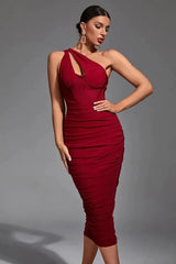 Asymmetric Cutout Midi Dress | Dress In Beauty