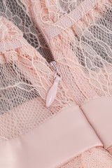 Strapless Lace Mesh Bustier Gown | Dress In Beauty