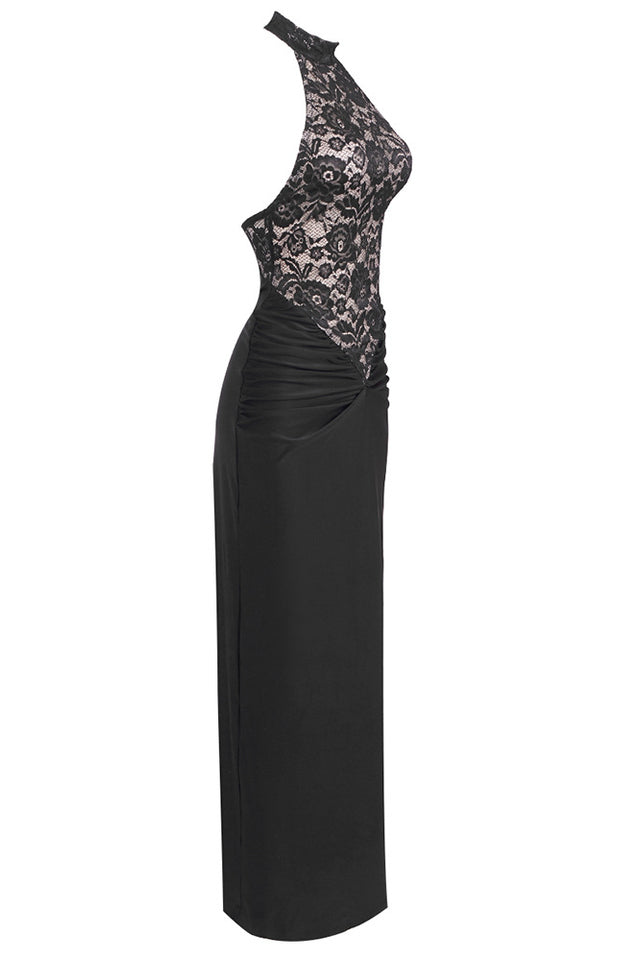 Janice Halterneck Lace Floral Maxi Dress | Dress In Beauty