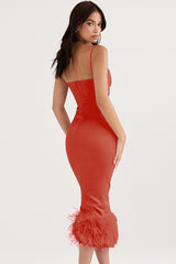 Helena Orchid Satin Midi Dress | Dress In Beauty