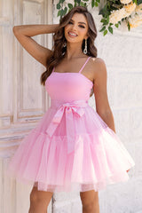 Mesh Hem Belted Cami Dress | Dress In Beauty