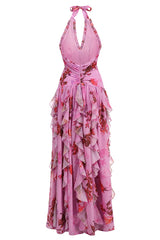 Paloma Ruffled Halter Maxi Dress