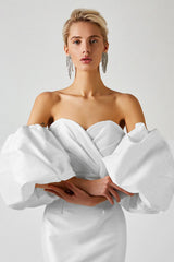 Satin Strapless Midi Dress | Dress In Beauty