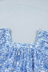 Floral Square Neck Puff Sleeve Blouse | Dress In Beauty