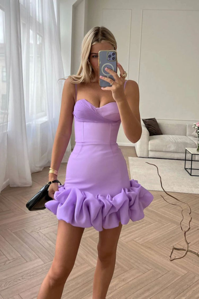 Draped Ruffle Mini Bustier Dress | Dress In Beauty