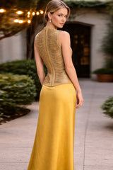 Fedde Fringe Satin Skirt Set | Dress In Beauty