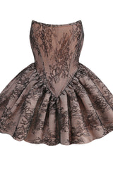 Elizabeth Strapless Lace Puff Dress