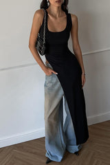 Diagonal Hem Maxi Top