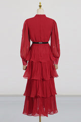Antheaa Chiffon A-Line Maxi Dress