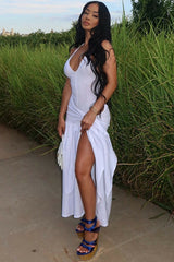 V-Neck Bodysuit Wrap Skirt Set