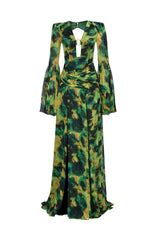 Bell Sleeve Printed Gown | Dress In Beauty