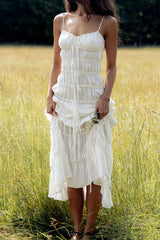 Ruffle Tunnel Gown in Cloud