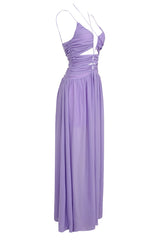 Ruched Cutout Maxi Dress