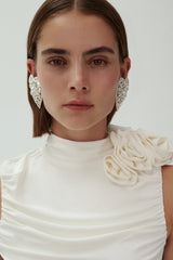 Flower Detail Ruched Midi Dress | Dress In Beauty
