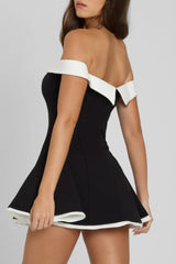 Ramona Contrast Corset Babydoll Mini Dress