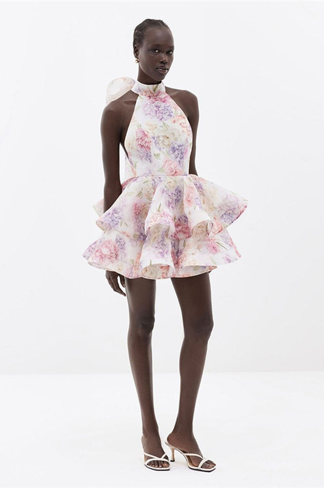 Marissa Oversized Bow Tiered Mini Dress | Dress In Beauty