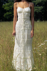 Ruffle Tunnel Gown in Cloud