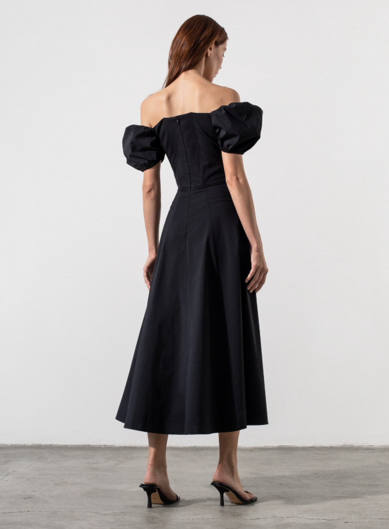 white blueberry embroidered puff sleeve tallulah midi dress White Blueberry Embroidered Puff Sleeve Tallulah Midi Dress
