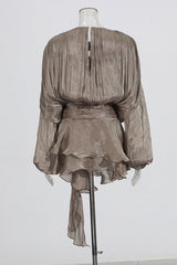 Beryl Pleated Ruffle Hem Mini Dress | Dress In Beauty