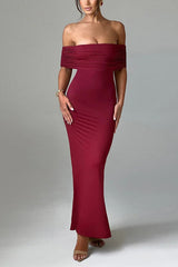 Belinda Off-Shoulder Elegance Maxi Dress