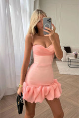 Draped Ruffle Mini Bustier Dress | Dress In Beauty