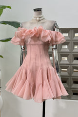 Vita Off Shoulder Ruffle Mini Dress | Dress In Beauty