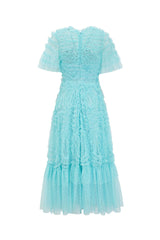 Ruffle Tiered Spotted Tulle Maxi Dress | Dress In Beauty