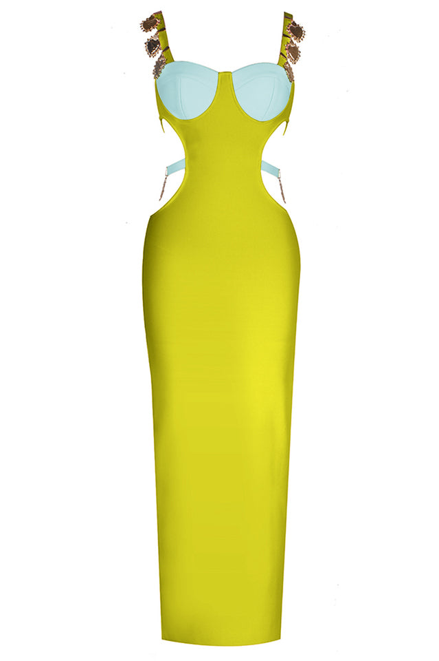 Strappy Metal Trim Cut Out Maxi Dress | Dress In Beauty