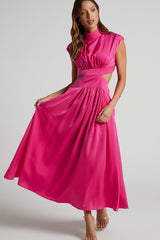 Cutout Waist Midi Dress | Dress In Beauty