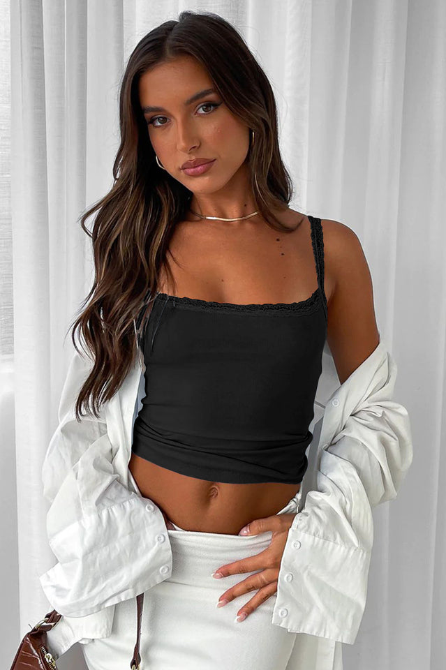 Solid Square Neck Top | Dress In Beauty