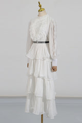 Antheaa Chiffon A-Line Maxi Dress