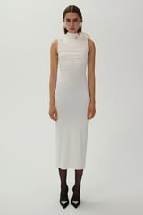 Flower Detail Ruched Midi Dress | Dress In Beauty