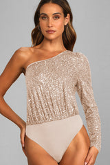Mikah One Shoulder Long Sleeve Top | Dress In Beauty