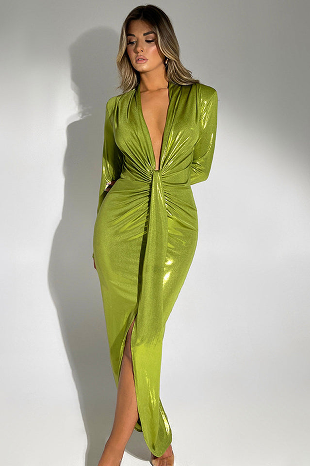 Juliette Metallic Tie Front Dress | Dress In Beauty