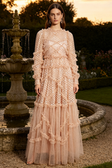 Polka Dot Sequin Embellishment Tulle Dress | Dress In Beauty